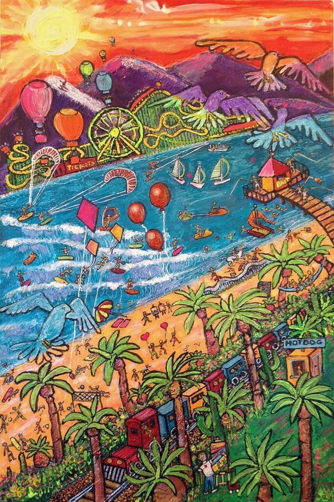 GoodTimes ... By Jana Lynch - Fabric Paint on Canvas